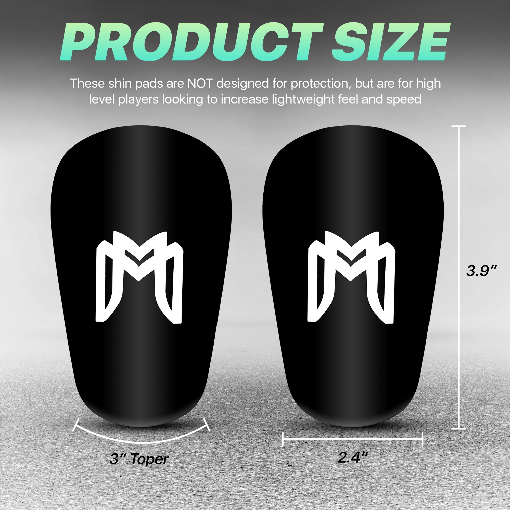 MediCaptain™ MiniGuards - Miniature Shin Guards/Pads for High Level Players - Men, Women, Teens