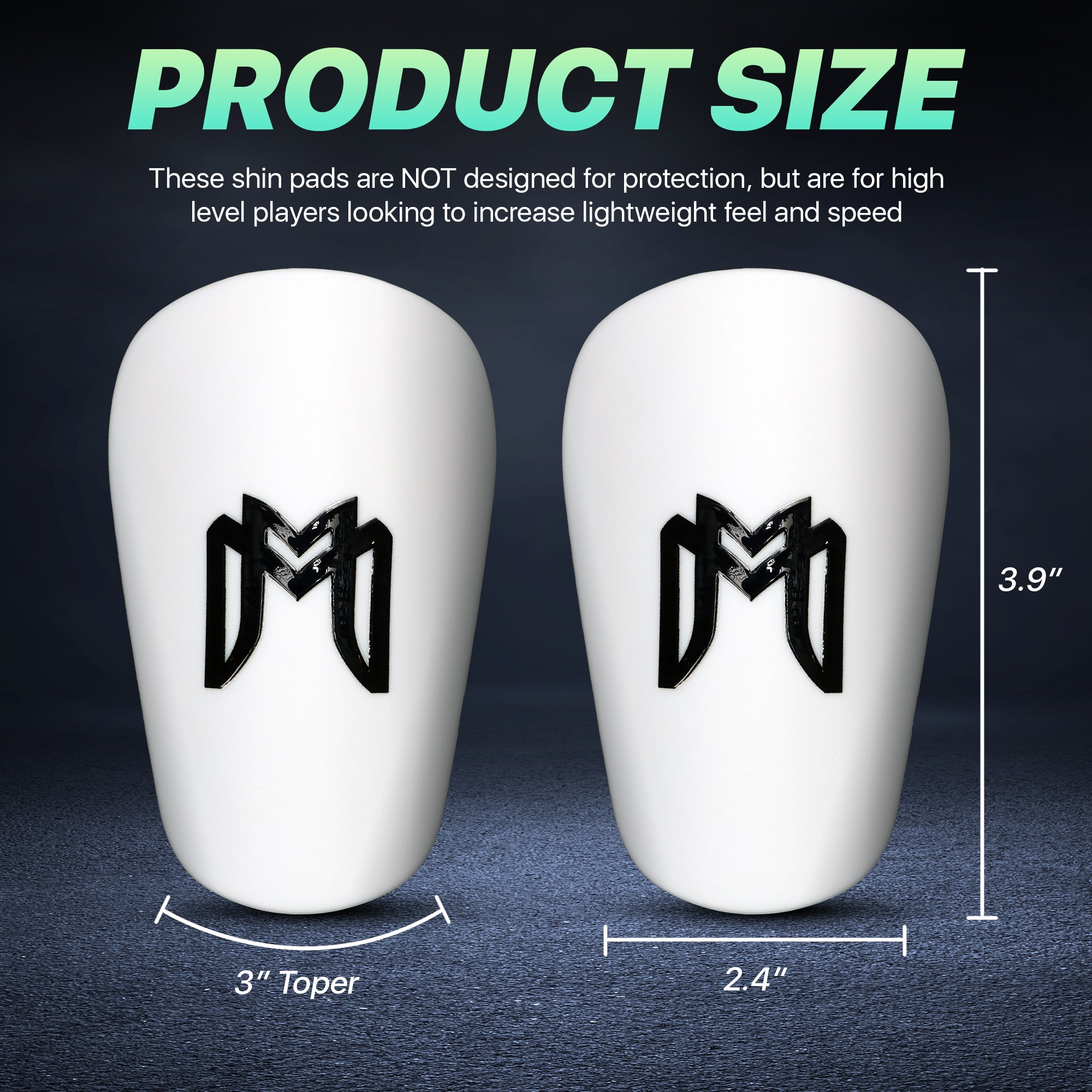 MediCaptain™ MiniGuards - Miniature Shin Guards/Pads for High Level Players - Men, Women, Teens