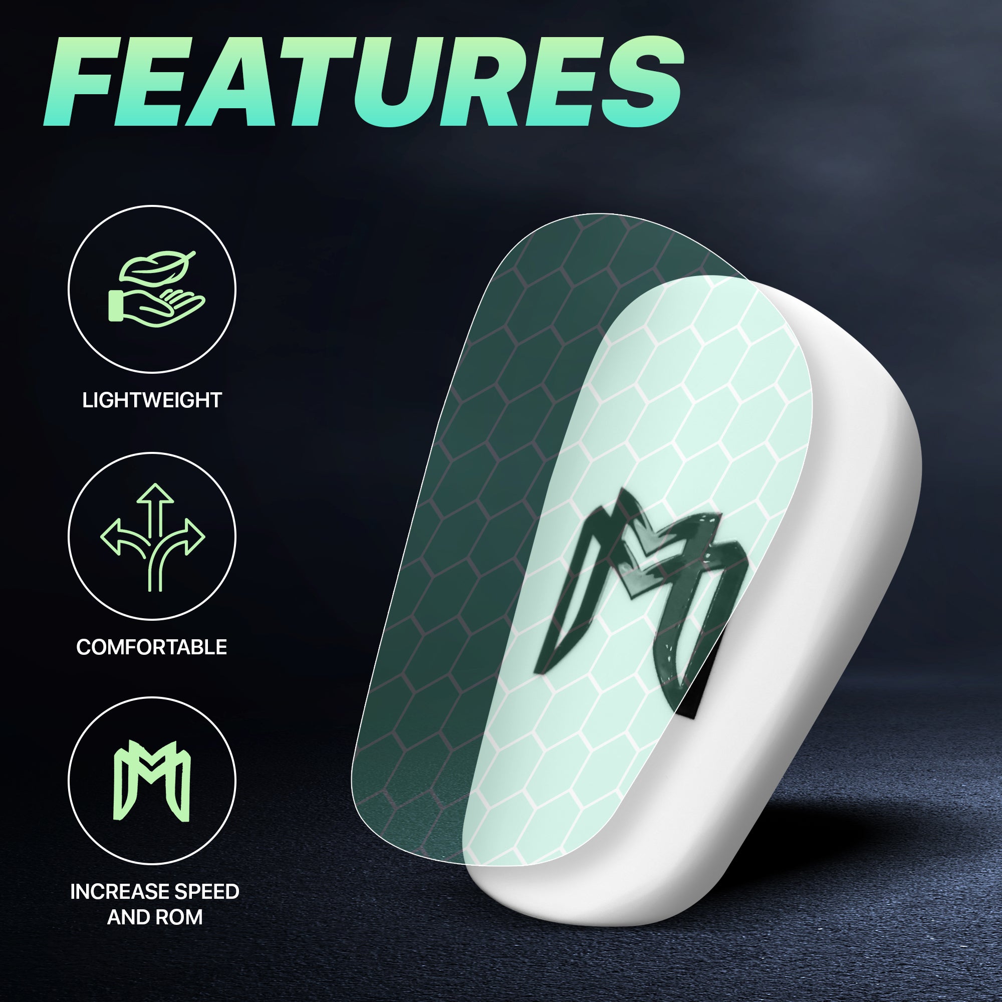 MediCaptain™ MiniGuards - Miniature Shin Guards/Pads for High Level Players - Men, Women, Teens