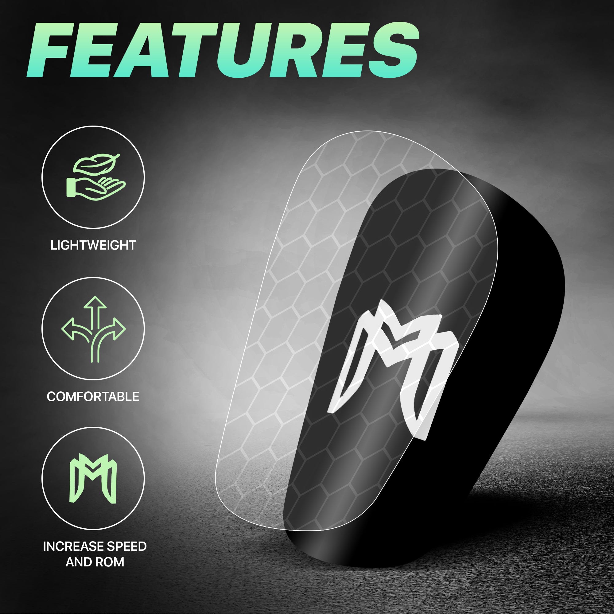 MediCaptain™ MiniGuards - Miniature Shin Guards/Pads for High Level Players - Men, Women, Teens