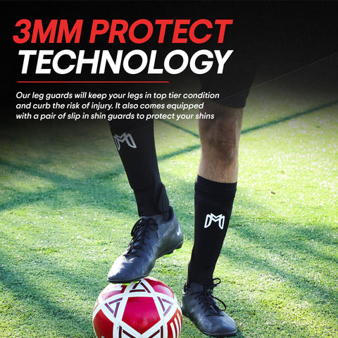 Soccer Shin Guard Sleeves with Padded Protection