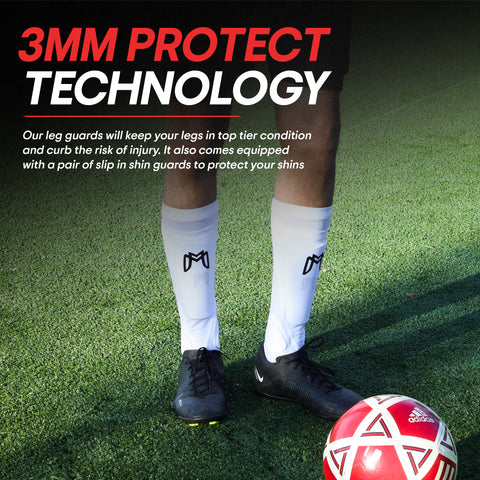 Soccer Shin Guard Sleeves with Padded Protection