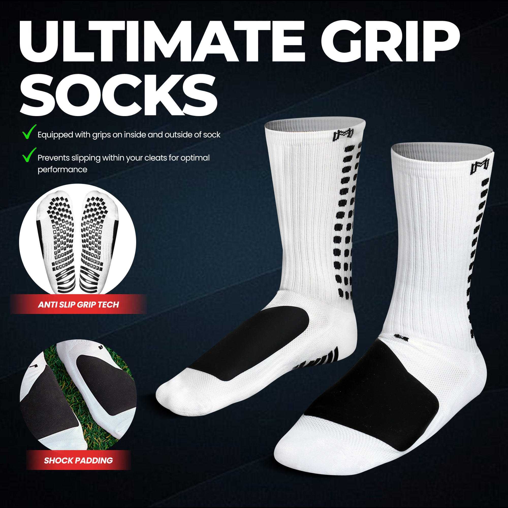MediCaptain™ Lite Athletic Grip Sock with Metatarsal Padding Shock Protection