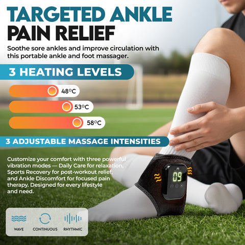 MediCaptain AnkleRecovery Pro - Massager and Heat Brace