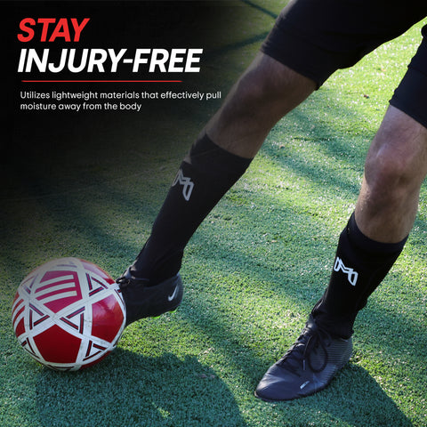 Soccer Shin Guard Sleeves with Padded Protection