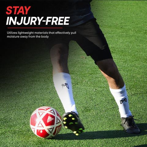 Soccer Shin Guard Sleeves with Padded Protection