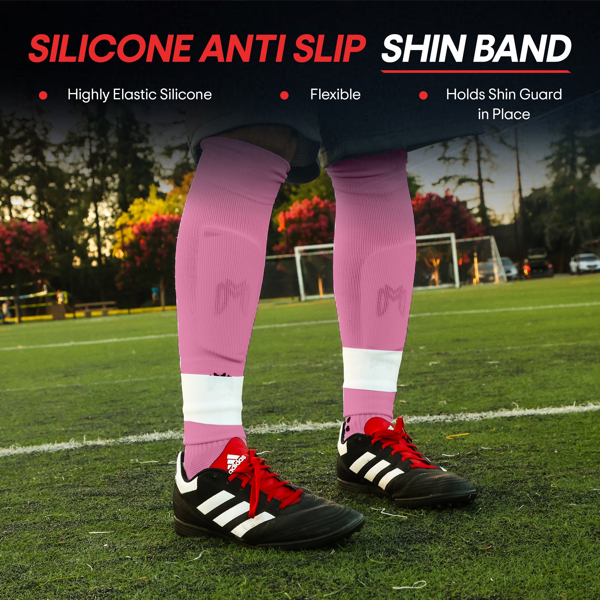 Silicone Shin Guard Holder Bands, Alternative to Grip Tape