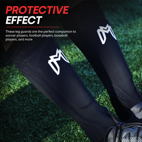 Soccer Shin Guard Sleeves with Padded Protection