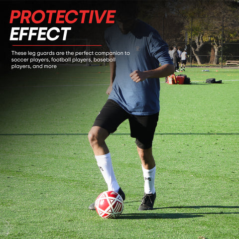 Soccer Shin Guard Sleeves with Padded Protection