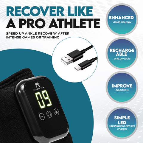 MediCaptain AnkleRecovery Pro - Massager and Heat Brace