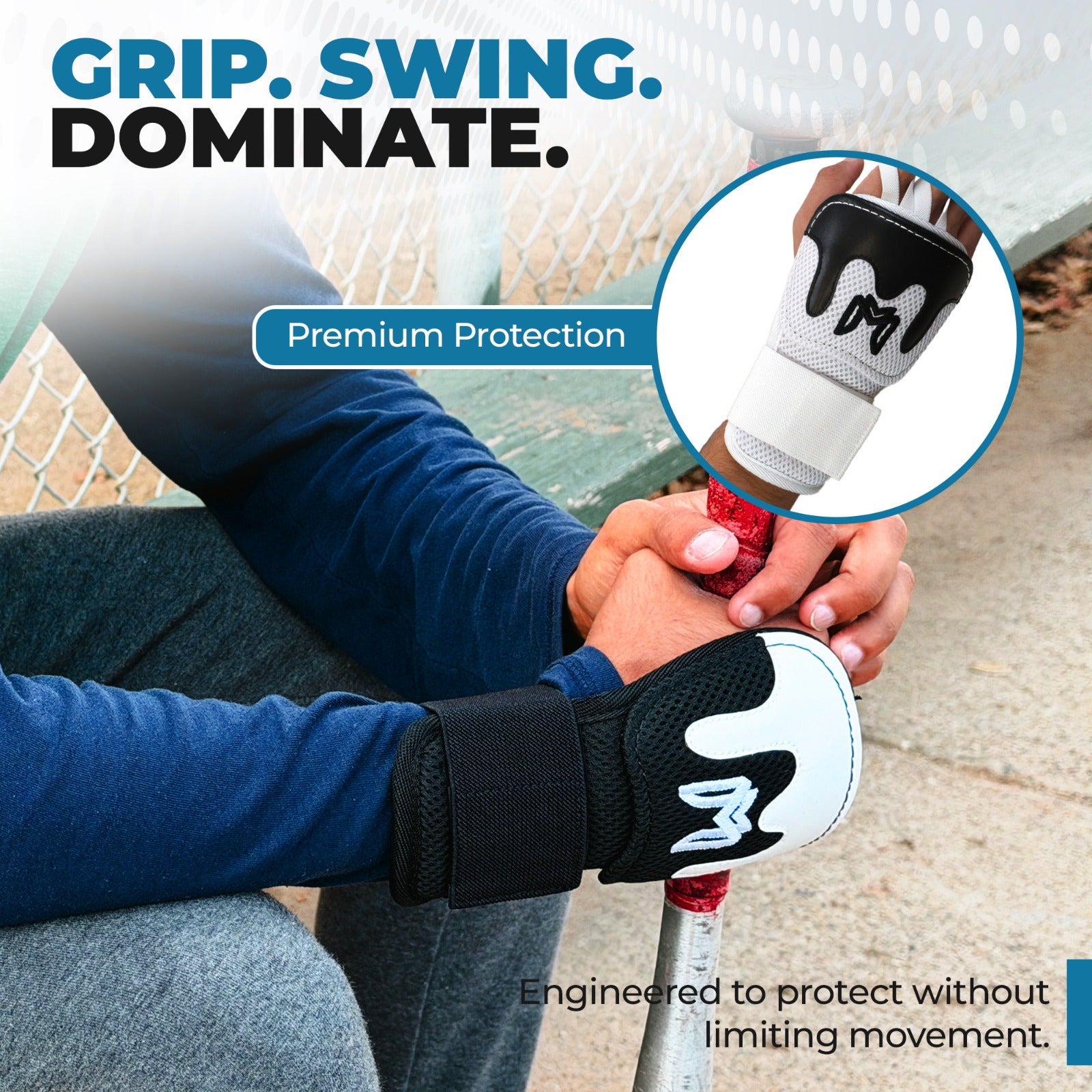 MediCaptain TripleGuard – Complete Baseball Protection Kit for Hitters | Hand, Elbow & Leg Guards