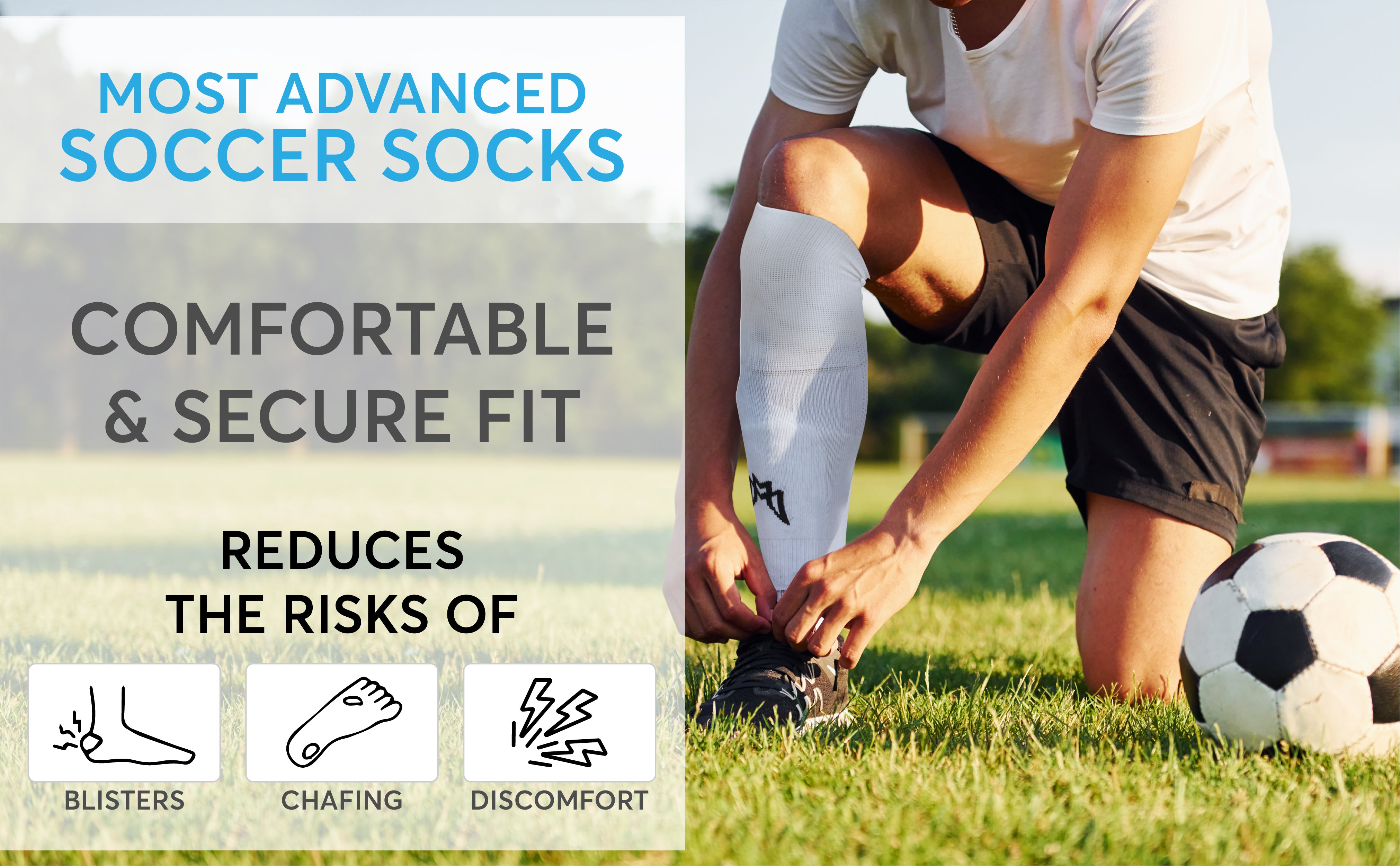 MediCaptain™ Ultimate ALL IN ONE Soccer Sock with Shin Guard - Metatarsal  Pad - Anti Slip Grip Technology