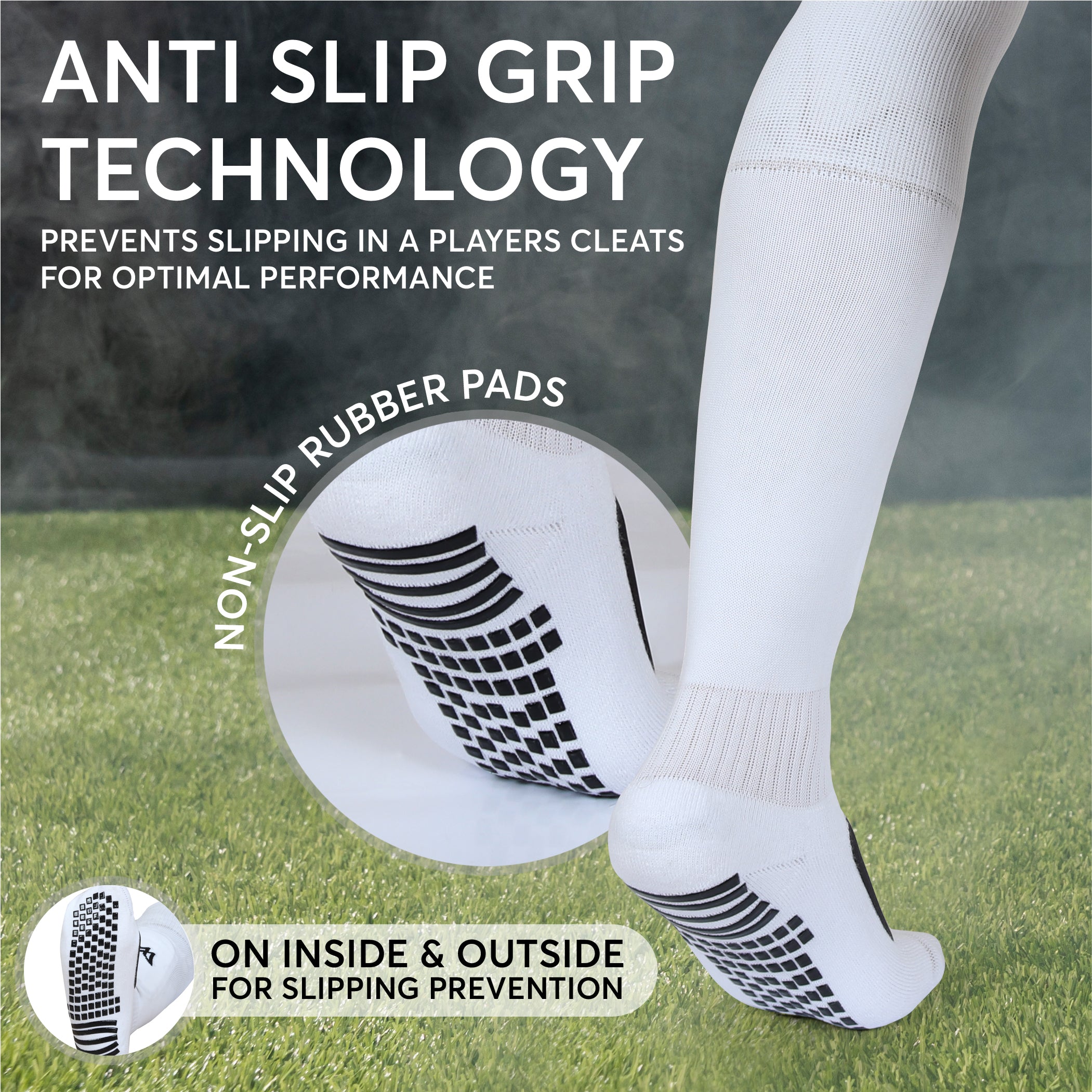 Football Grip Socks - Anti Slip Non Slip Grip Socks Soccer UK