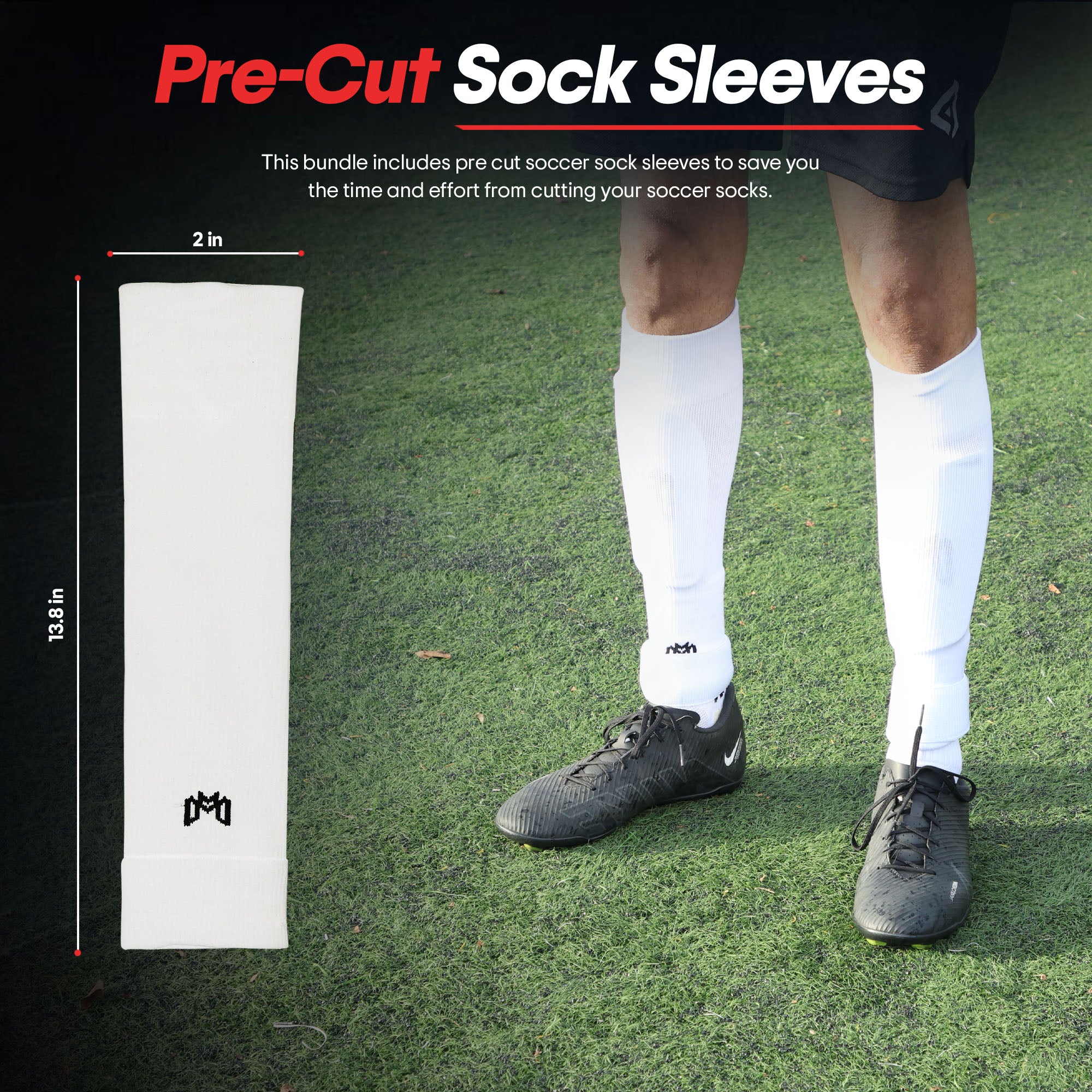 MediCaptain Elite Soccer Bundle - Grip Sock, Shin Guards, Pre-Cut Sock Sleeves, and Shin Guard Straps Bundle - Essential Equipment for Soccer Players - Men, Women