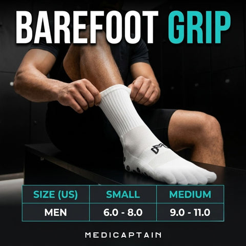 MediCaptain Barefoot Toe Grip Socks for Soccer