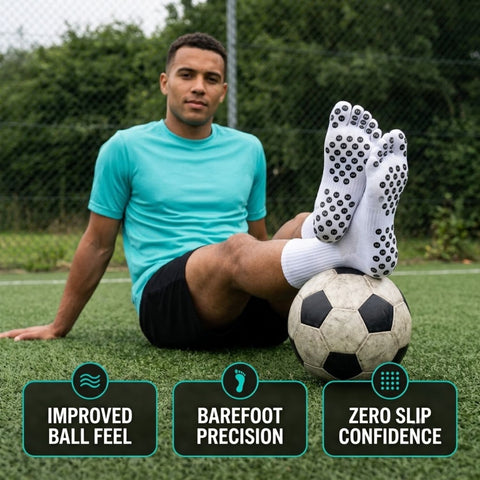MediCaptain Barefoot Toe Grip Socks for Soccer