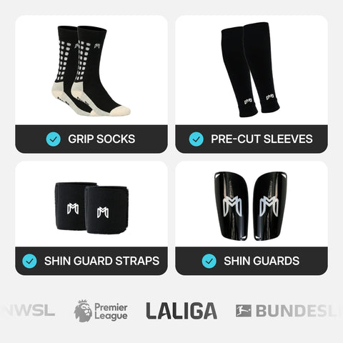 Elite Bundle (Includes Grip Socks, Shin Guards, Pre-Cut Sock Sleeves, and Shin Guard Straps)
