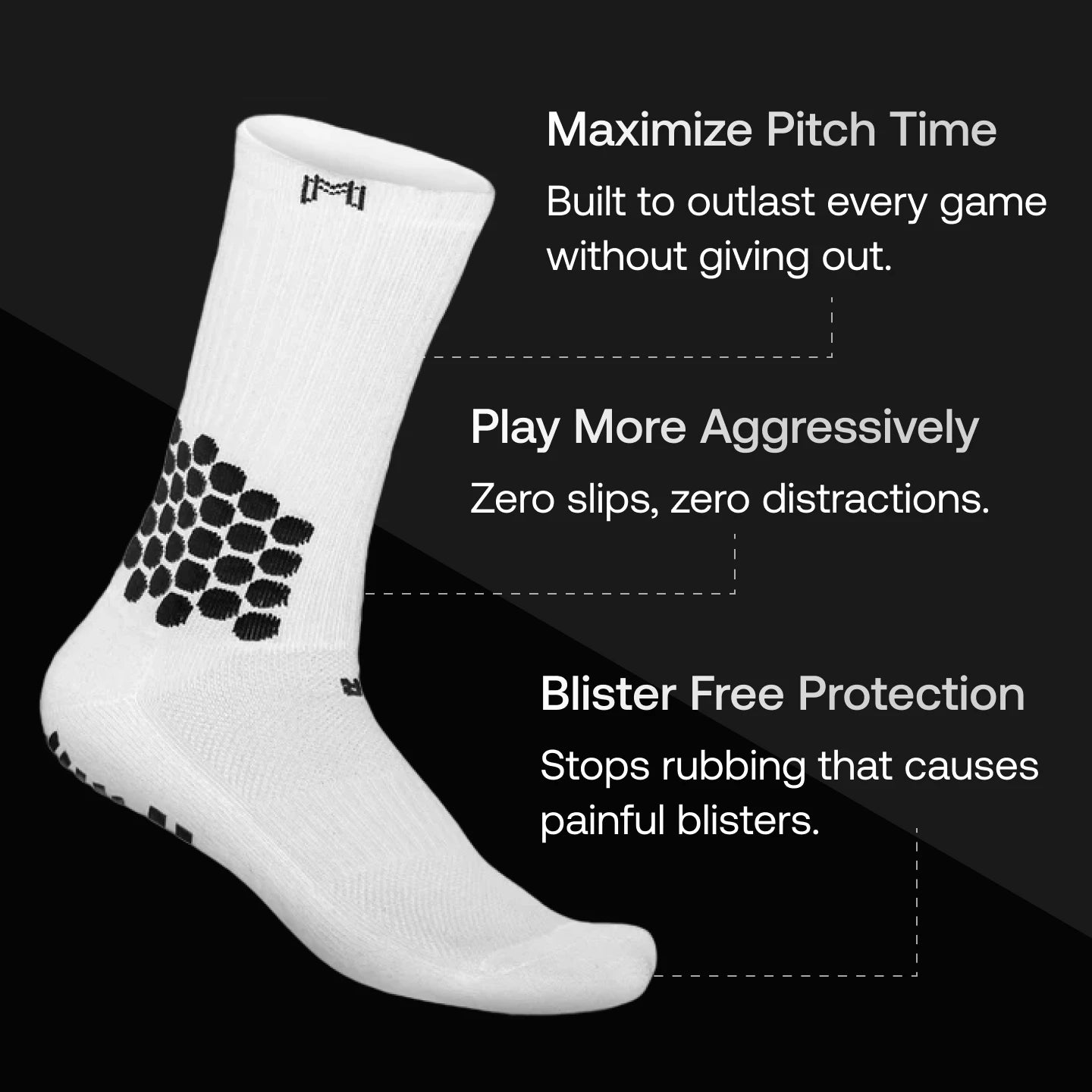Soccer Grip Socks with Cushioned Ankle Protection