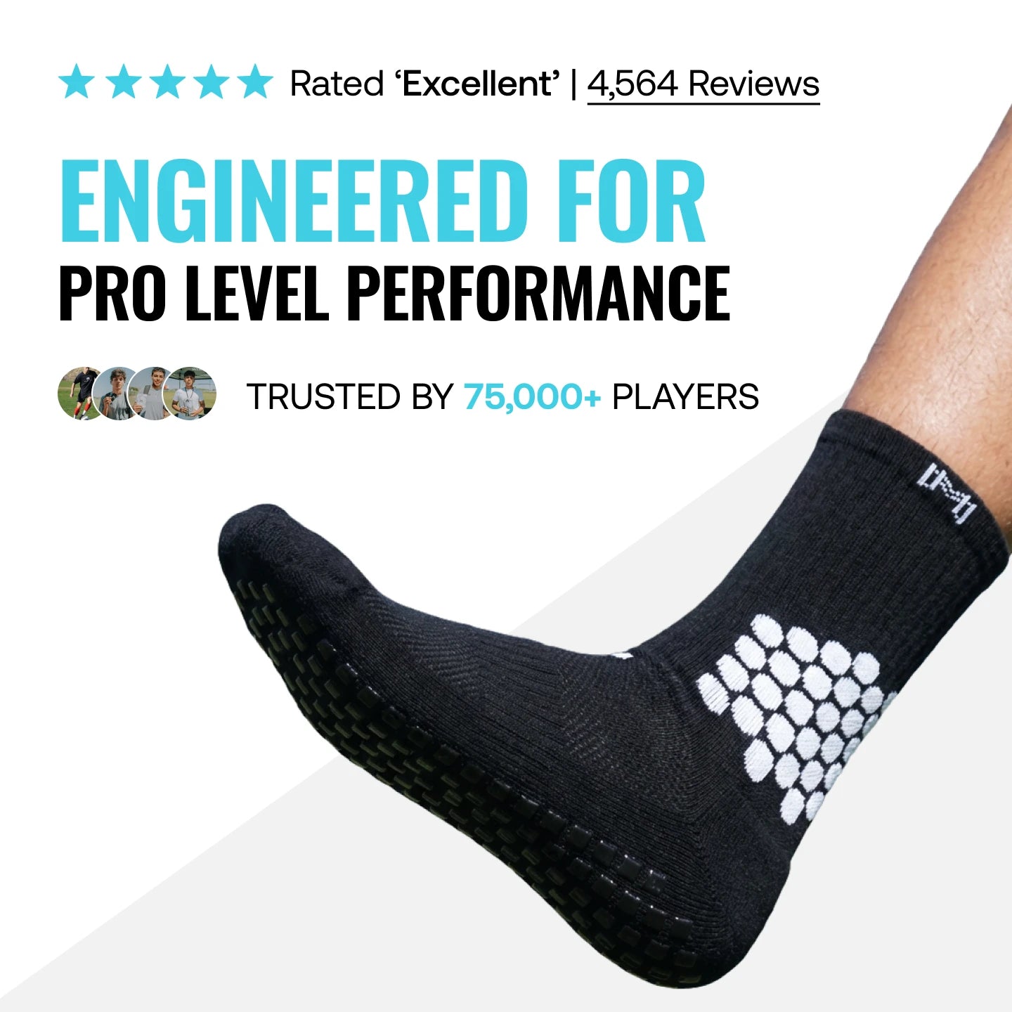 Soccer Grip Socks with Cushioned Ankle Protection